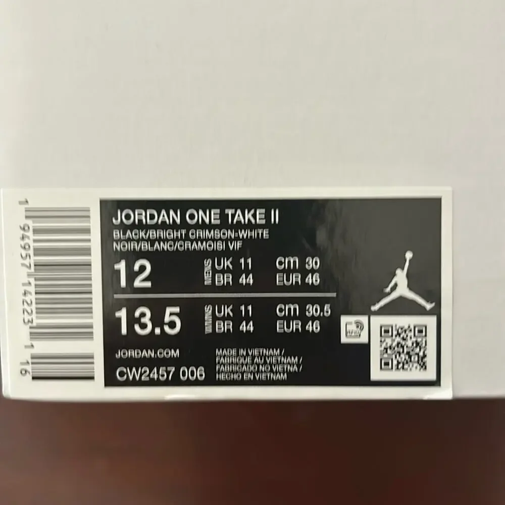 Jordan One Take II Size 12